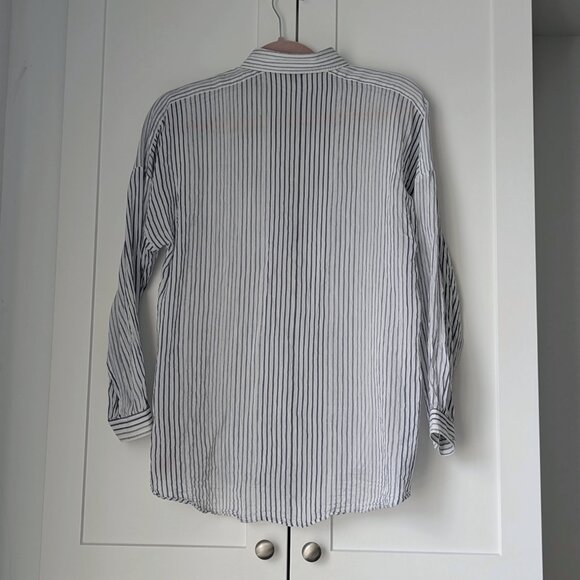 Massimo Dutti Blue and White Striped Blouse - Picture 2 of 5